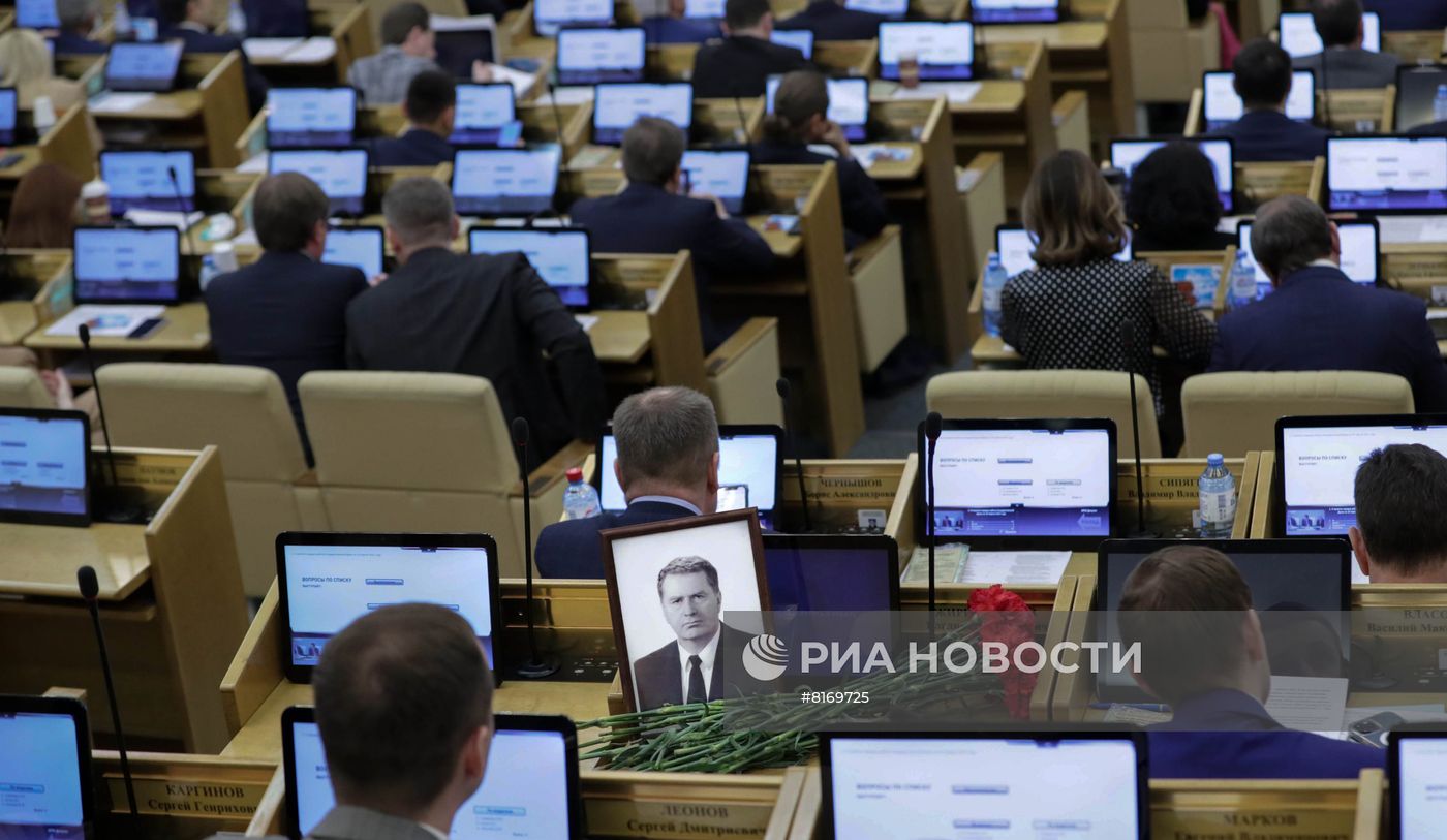 Пленарное заседание Госдумы РФ