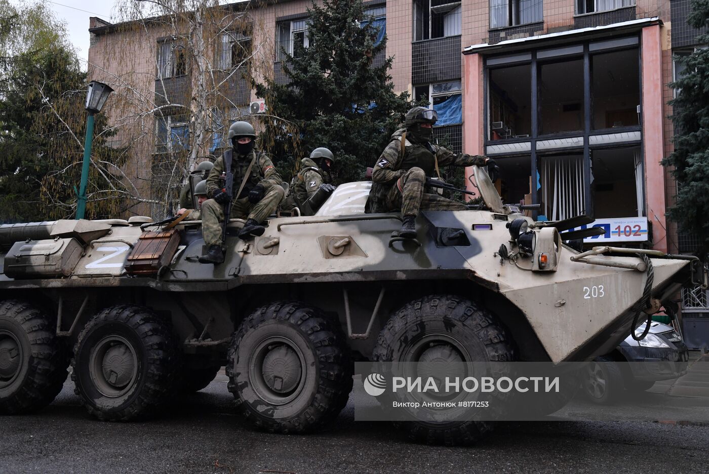 Подконтрольный России город Купянск в Харьковской области