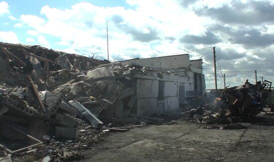 Последствия удара украинских войск "Точкой-У" по гражданским объектам в Запорожской области