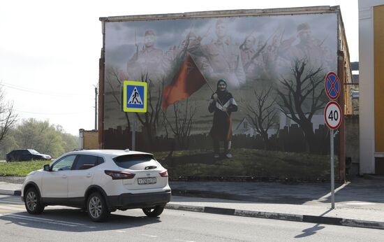 Баннер с украинской бабушкой в Белгородской области