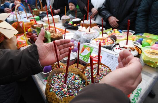 Освящение пасхальных куличей