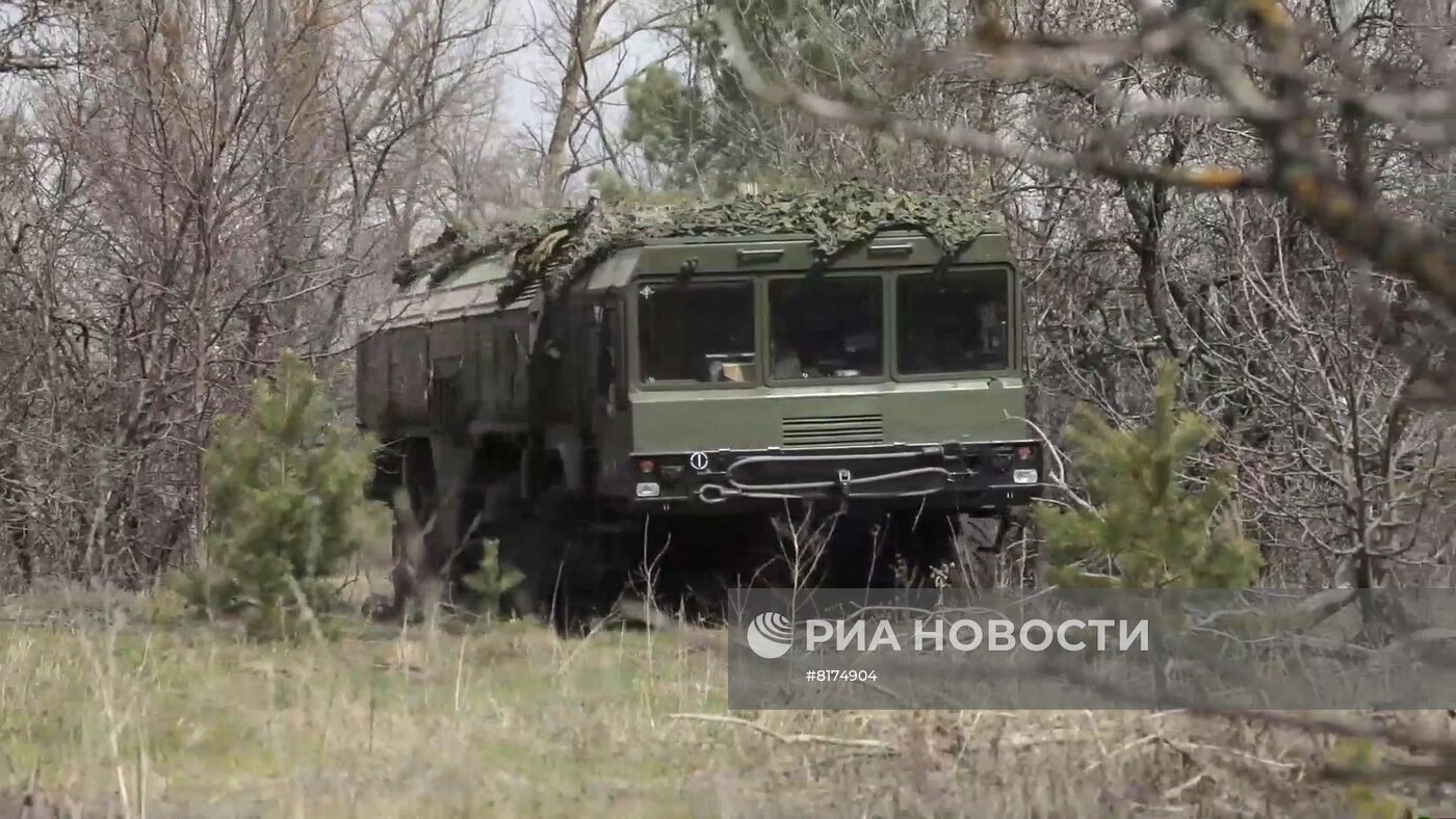 Нанесение удара "Искандером" по украинским складам с боеприпасами и вооружением