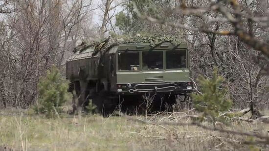 Нанесение удара "Искандером" по украинским складам с боеприпасами и вооружением