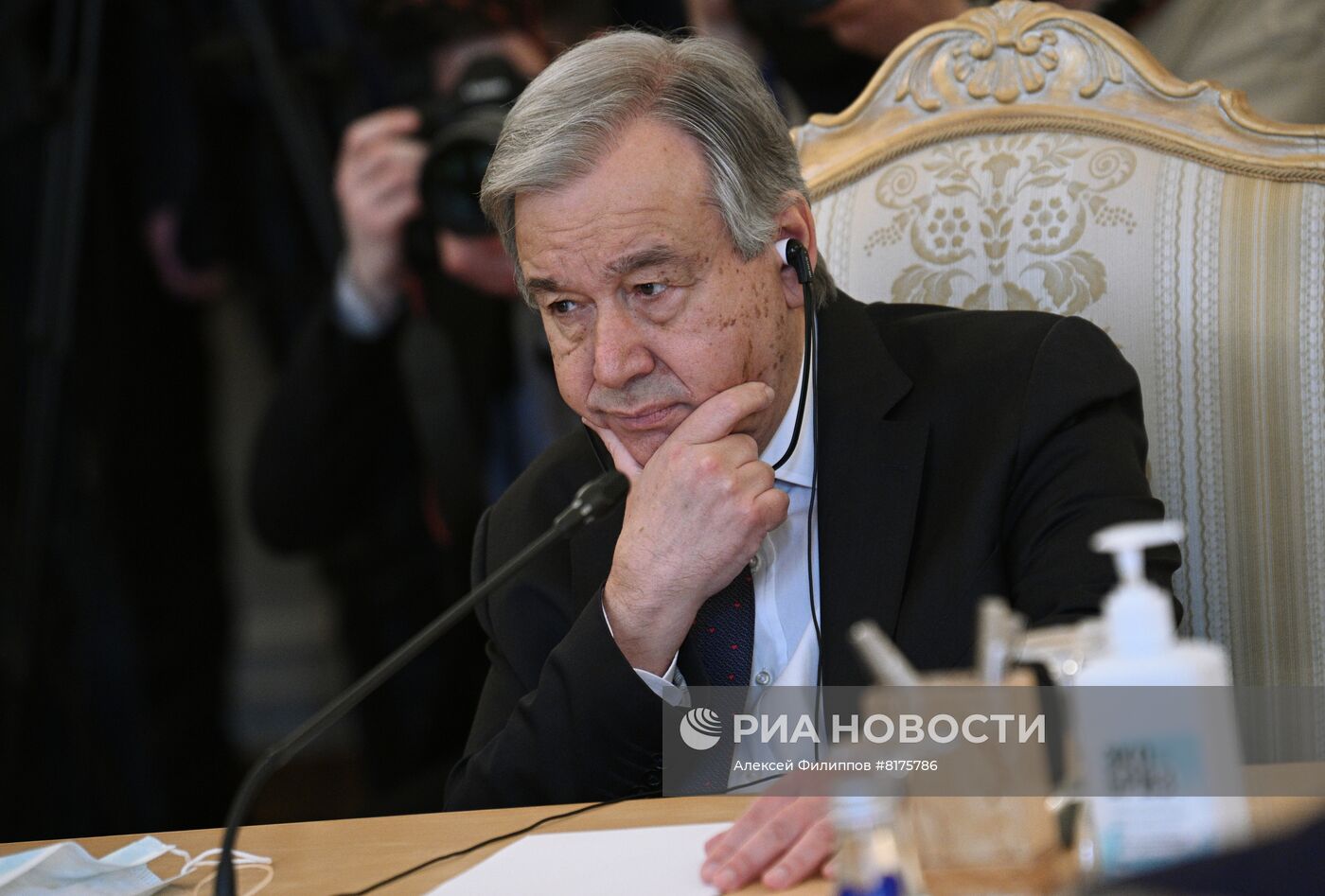 Встреча главы МИД РФ С. Лаврова с генсеком ООН А. Гутеррешем