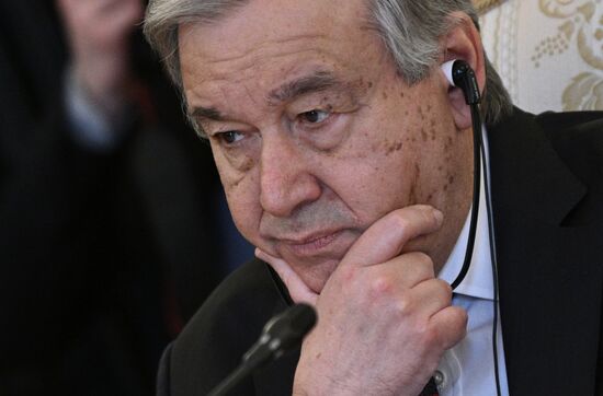 Встреча главы МИД РФ С. Лаврова с генсеком ООН А. Гутеррешем