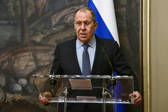 Встреча главы МИД РФ С. Лаврова с генсеком ООН А. Гутеррешем