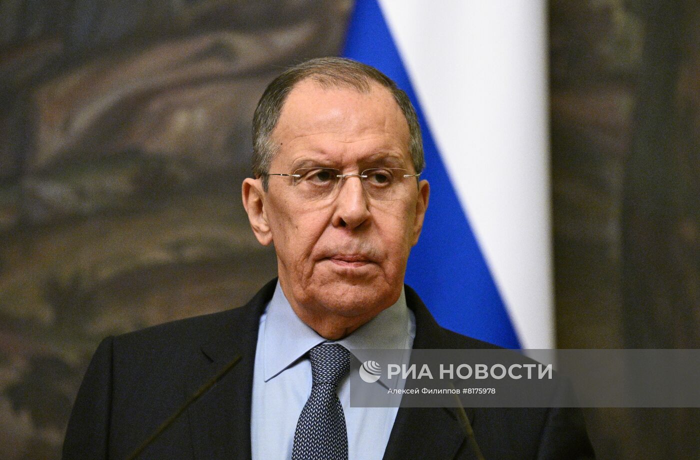 Встреча главы МИД РФ С. Лаврова с генсеком ООН А. Гутеррешем