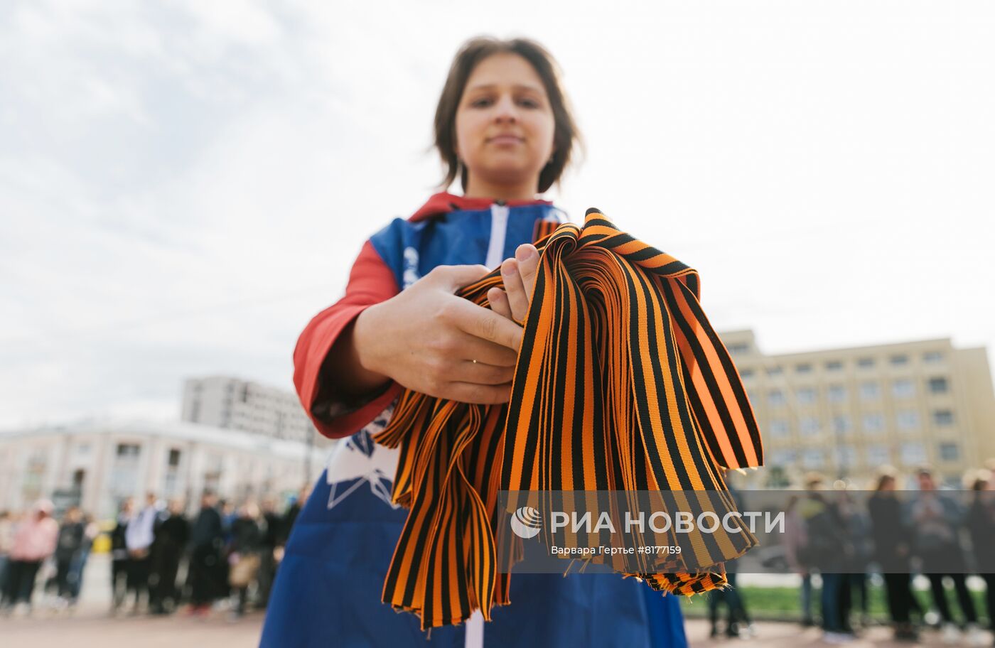 Старт акции "Георгиевская ленточка" в России