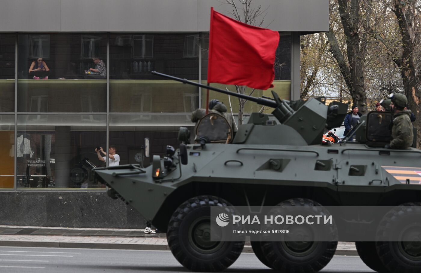 Подготовка к репетиции парада Победы в Москве