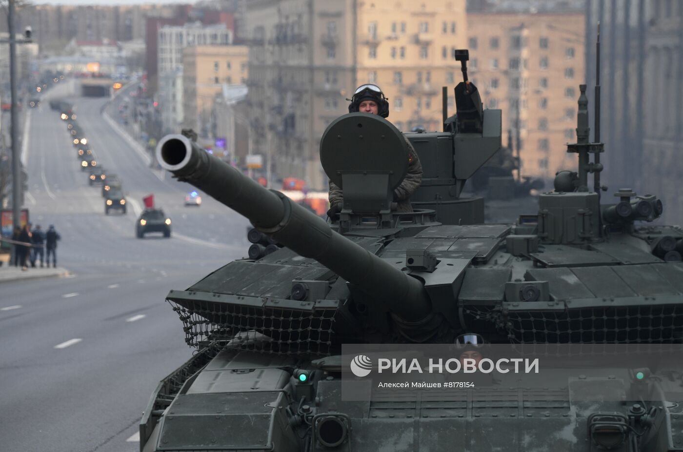 Подготовка к репетиции парада Победы в Москве