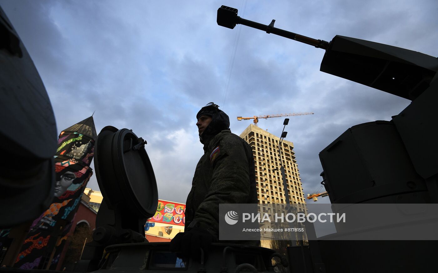 Подготовка к репетиции парада Победы в Москве