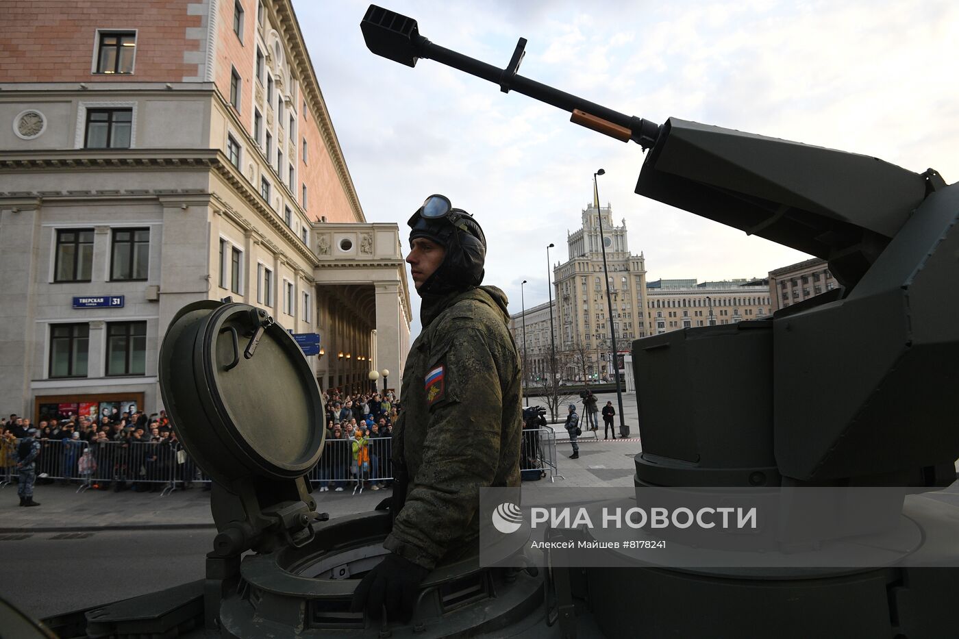 Подготовка к репетиции парада Победы в Москве