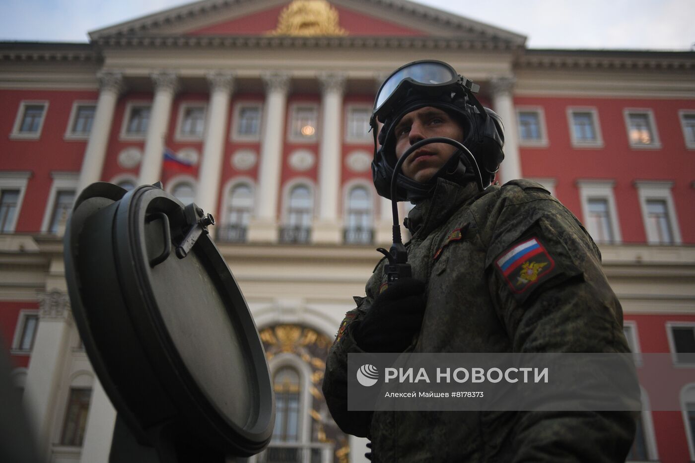 Подготовка к репетиции парада Победы в Москве