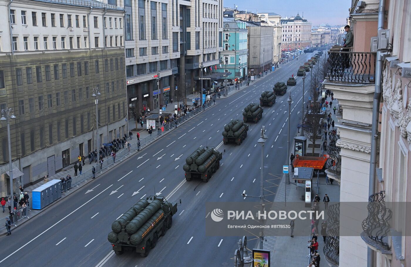 Подготовка к репетиции парада Победы в Москве