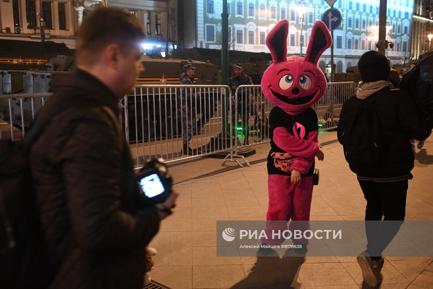 Подготовка к репетиции парада Победы в Москве