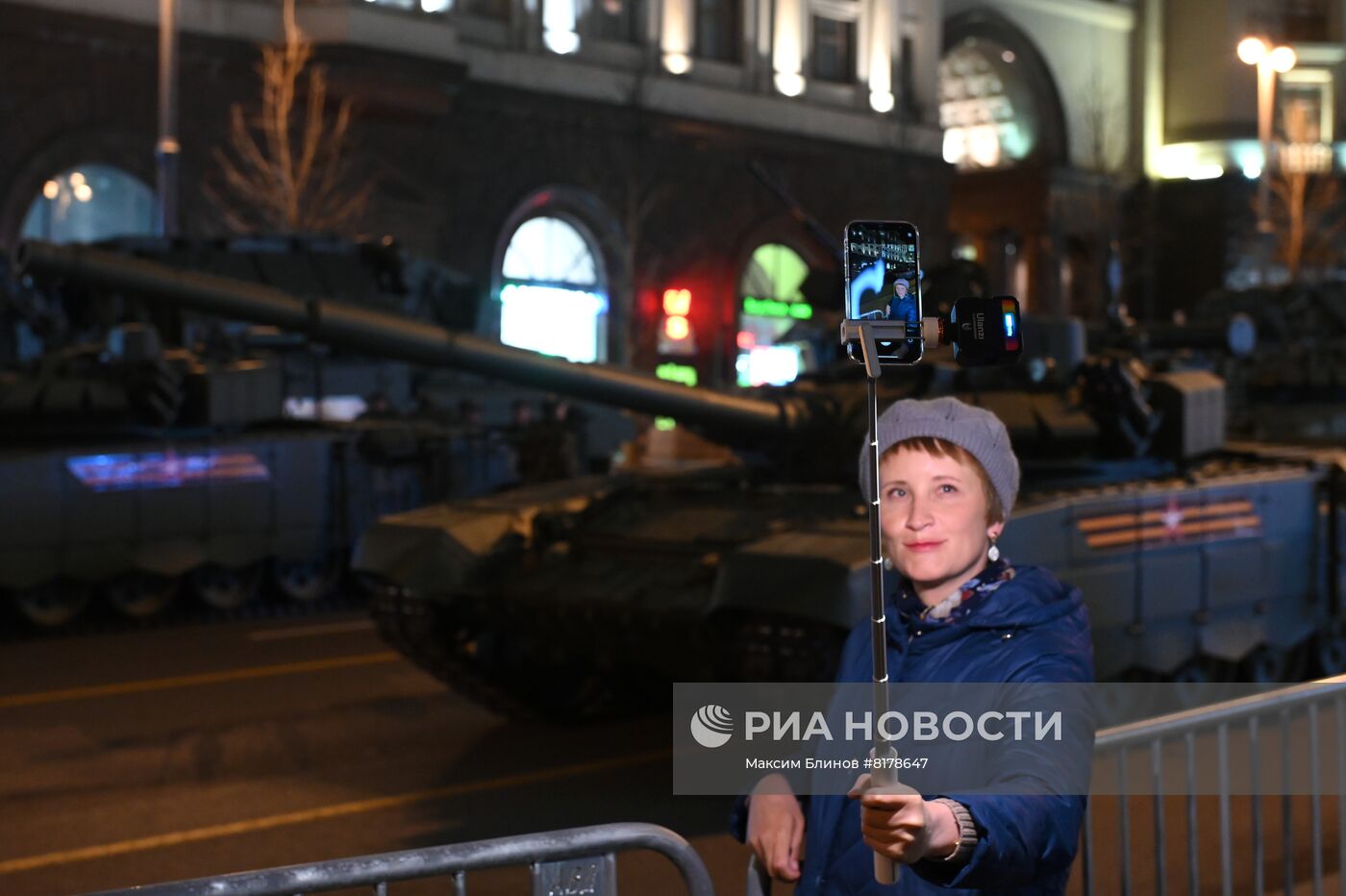 Подготовка к репетиции парада Победы в Москве