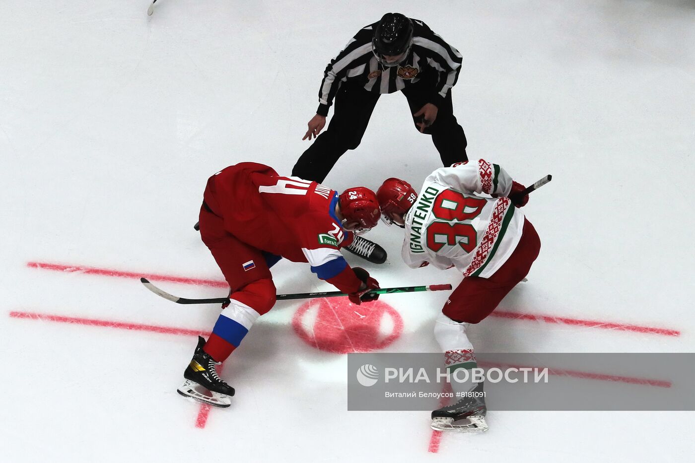 Хоккей. Выставочный матч. Россия - Белоруссия