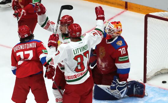 Хоккей. Выставочный матч. Россия - Белоруссия