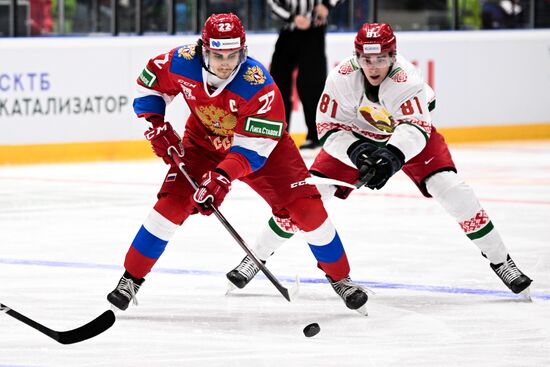 Хоккей. Выставочный матч. Россия - Белоруссия