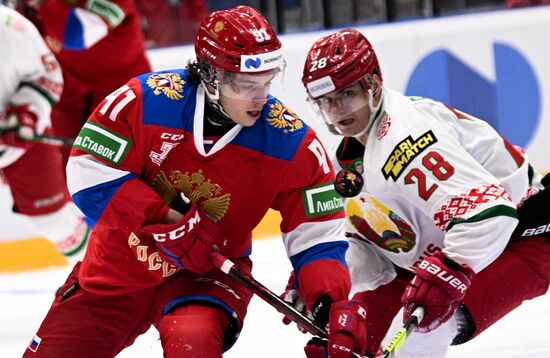 Хоккей. Выставочный матч. Россия - Белоруссия