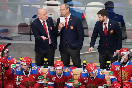 Хоккей. Выставочный матч. Россия - Белоруссия