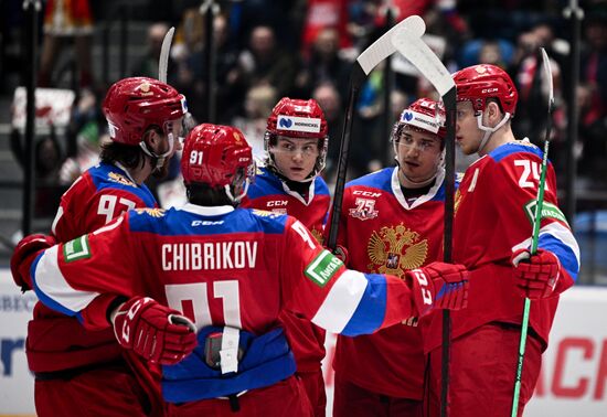 Хоккей. Выставочный матч. Россия - Белоруссия