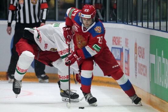 Хоккей. Выставочный матч. Россия - Белоруссия