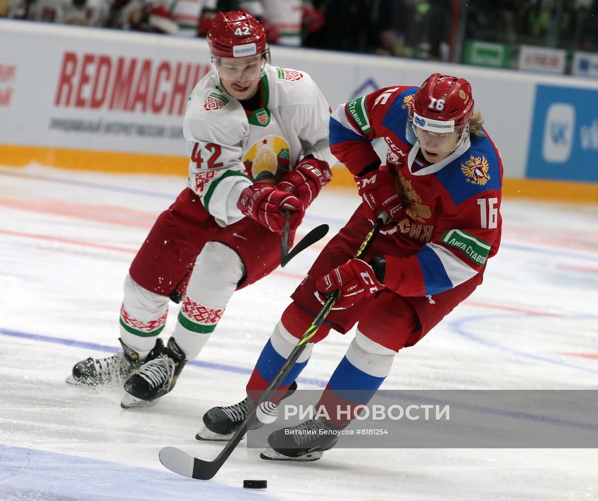 Хоккей. Выставочный матч. Россия - Белоруссия