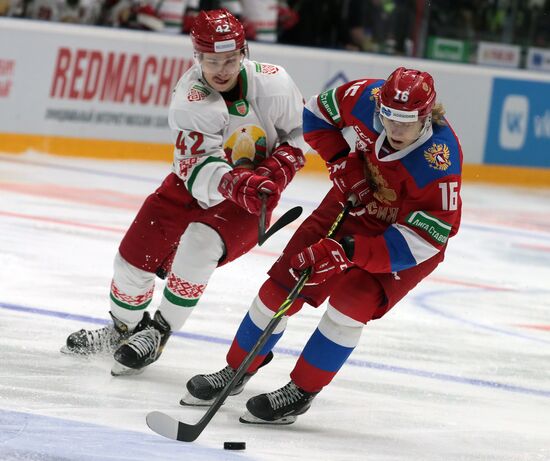 Хоккей. Выставочный матч. Россия - Белоруссия