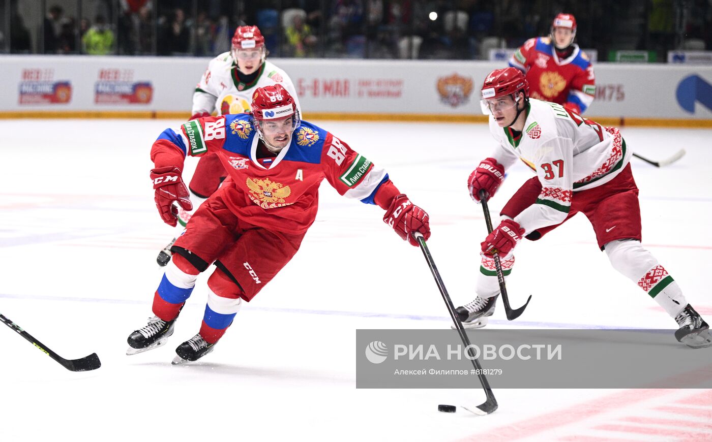 Хоккей. Выставочный матч. Россия - Белоруссия