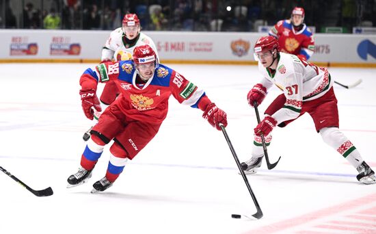 Хоккей. Выставочный матч. Россия - Белоруссия