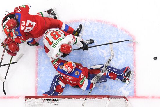 Хоккей. Выставочный матч. Россия - Белоруссия