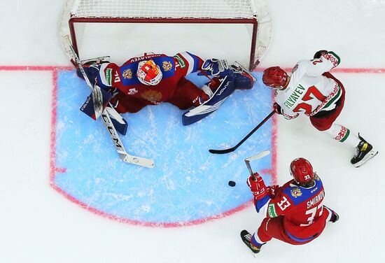 Хоккей. Выставочный матч. Россия - Белоруссия