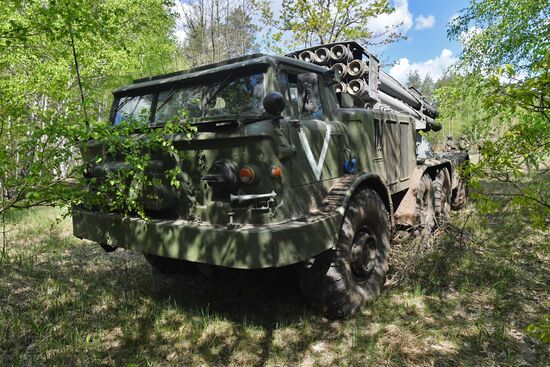 Работа российских РСЗО "Ураган" на Харьковском направлении