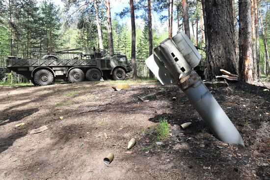 Работа российских РСЗО "Ураган" на Харьковском направлении