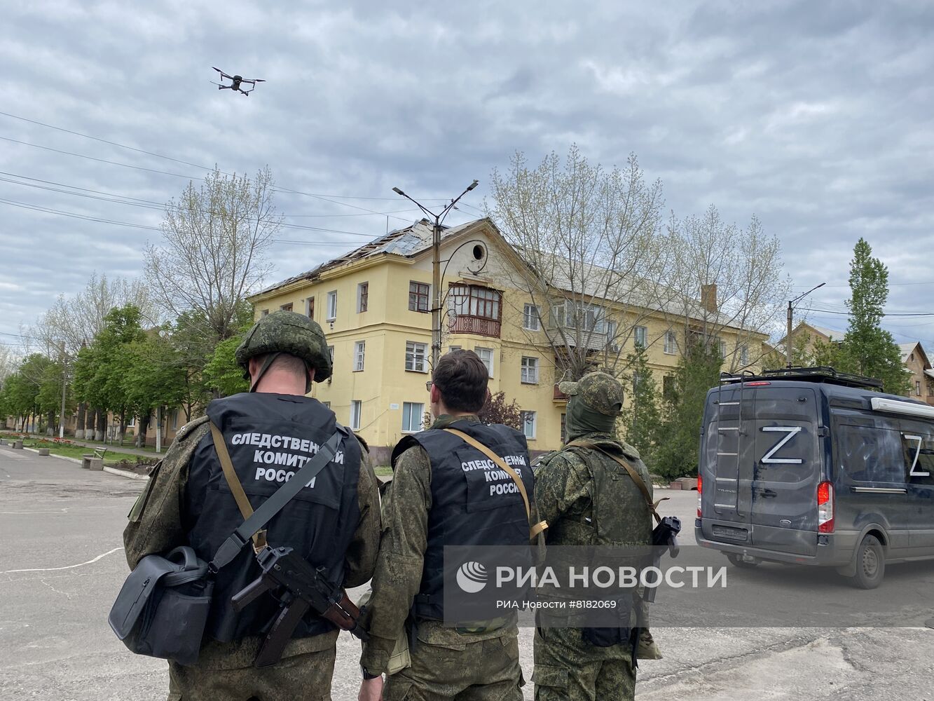 Работа следователей СК РФ в городе Счастье в ЛНР