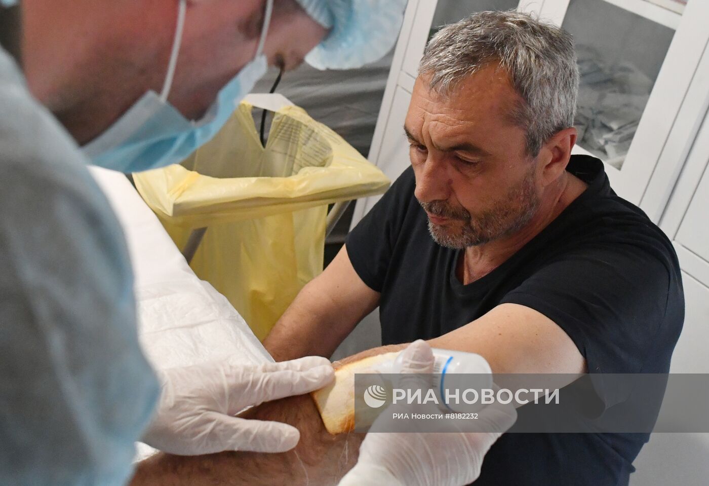 Пункт временного содержания украинских военнопленных на Харьковском направлении