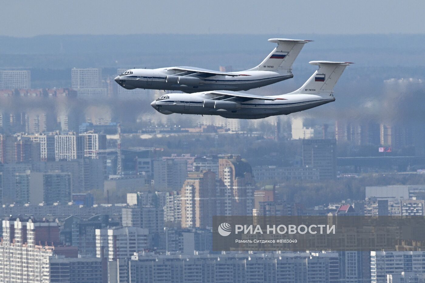 Репетиция воздушной части парада Победы