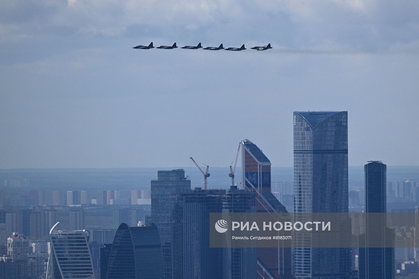 Репетиция воздушной части парада Победы