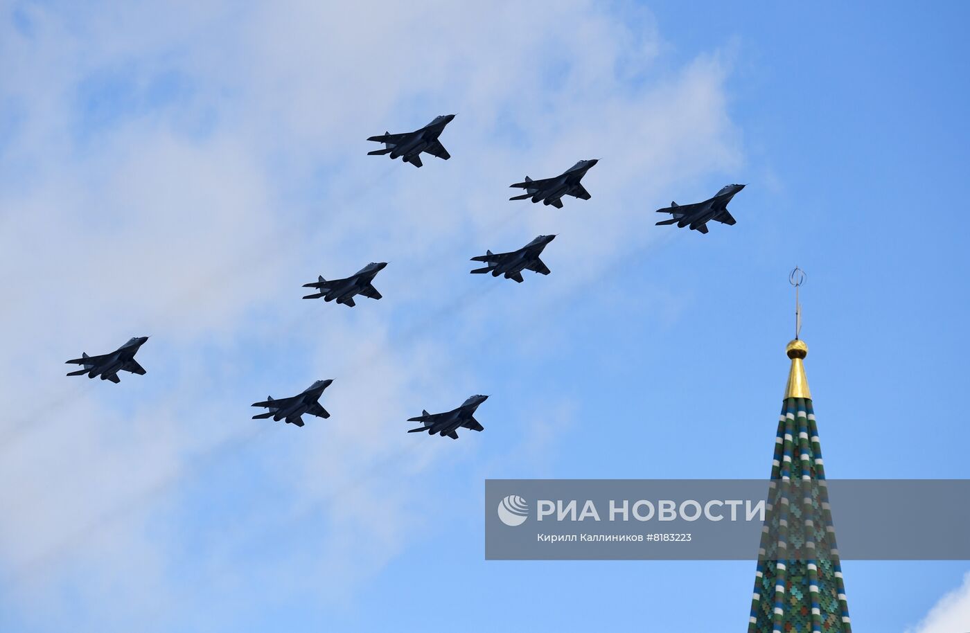 Репетиция воздушной части парада Победы 