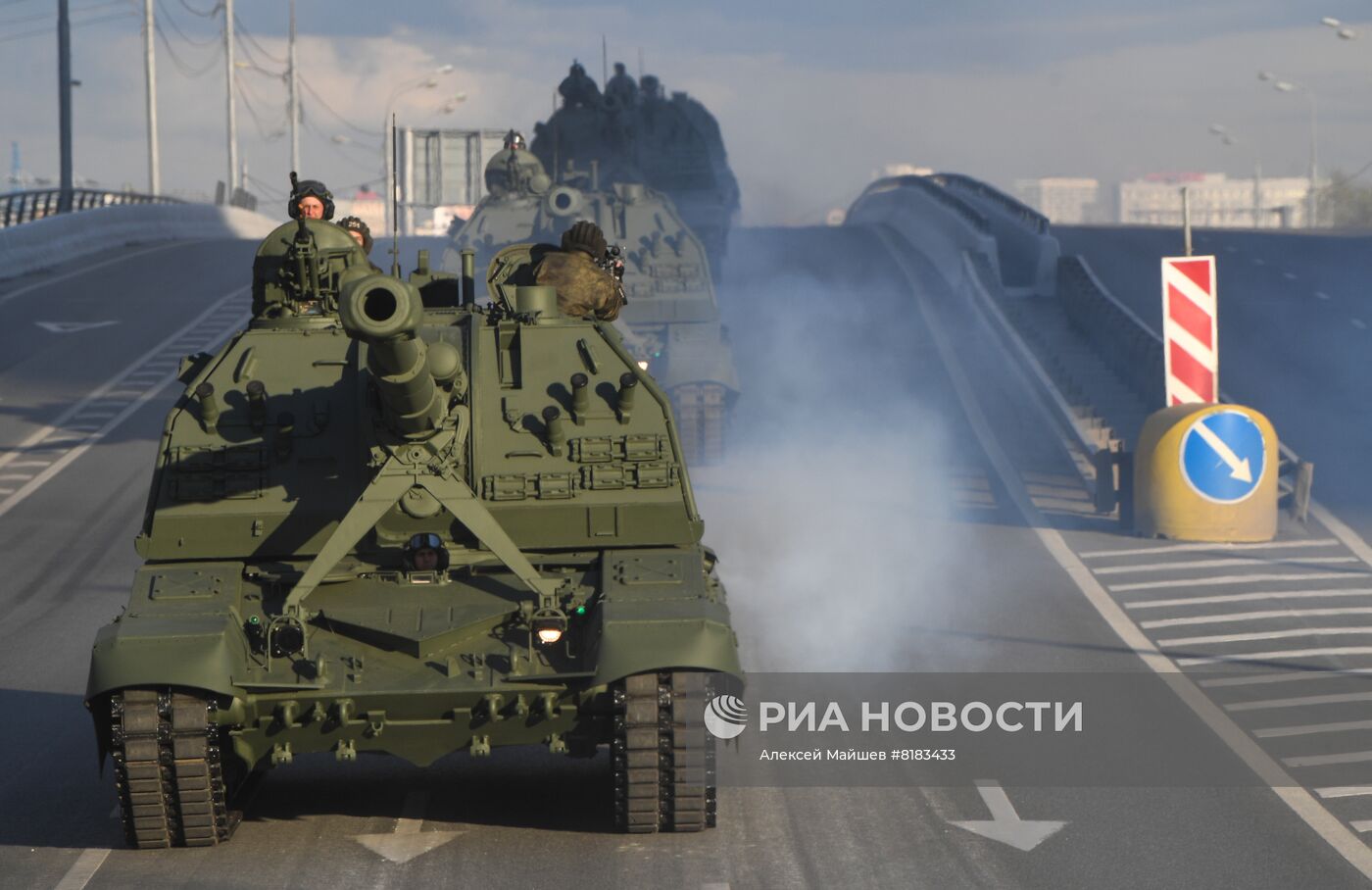 Подготовка к репетиции парада Победы в Москве