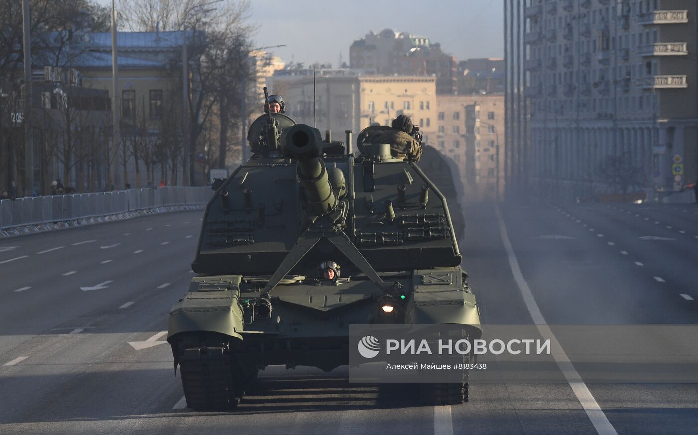 Подготовка к репетиции парада Победы в Москве