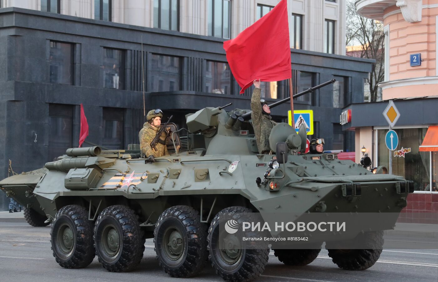 Подготовка к репетиции парада Победы в Москве