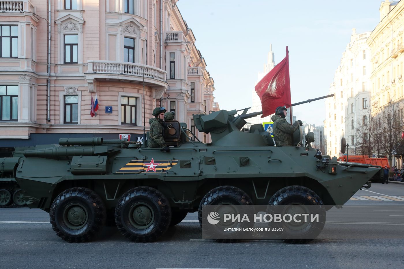Подготовка к репетиции парада Победы в Москве