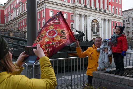 Подготовка к репетиции парада Победы в Москве