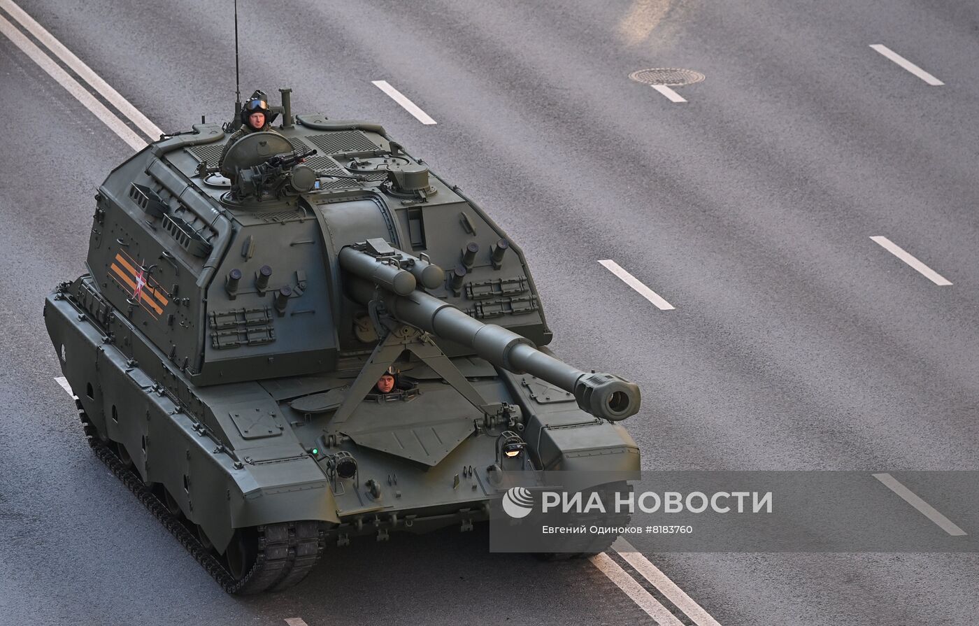 Подготовка к репетиции парада Победы в Москве