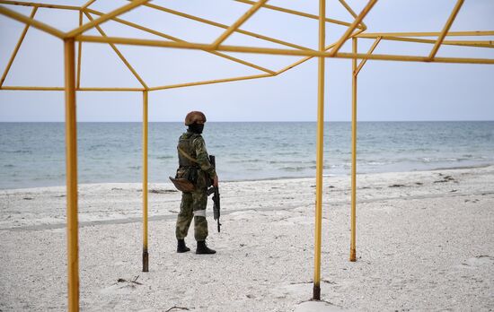 Патрулирование пляжа в Херсонской области