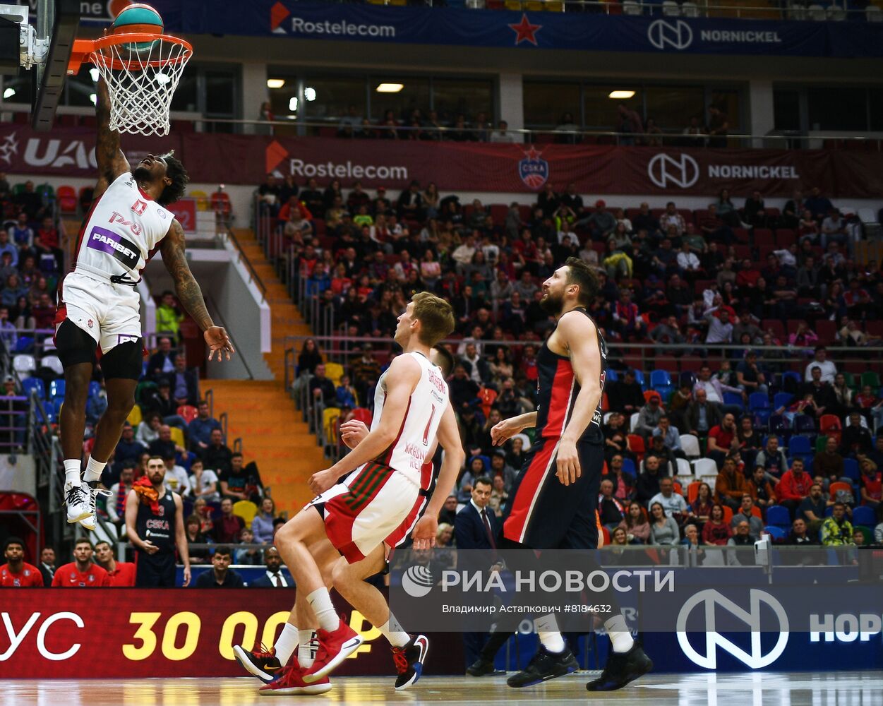 Баскетбол. Единая лига ВТБ. Матч ЦСКА - "Локомотив-Кубань"