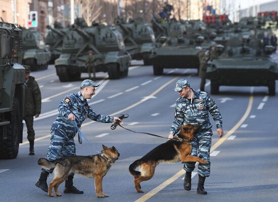 Генеральная репетиция военного парада, посвящённого 77-й годовщине Победы в Великой Отечественной войне