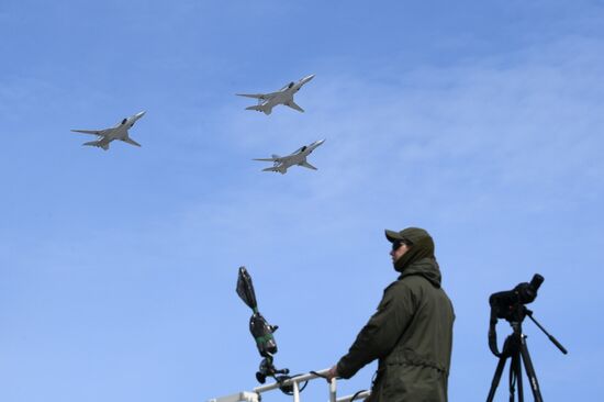 Генеральная репетиция военного парада, посвящённого 77-й годовщине Победы в Великой Отечественной войне